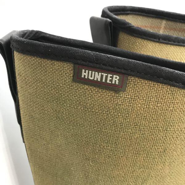 HUNTER long rubber rain boots 38 6 23.5-24.5 women khaki(USED)