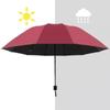 Parapluie pliant manuel polyvalent à 12 baleines pour hommes et femmes, renforcé, résistant à la pluie, protection solaire