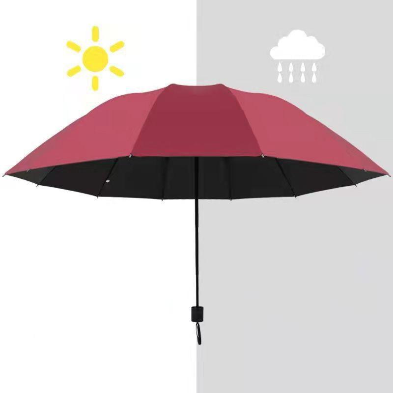 Parapluie pliant manuel polyvalent à 12 baleines pour hommes et femmes, renforcé, résistant à la pluie, protection solaire