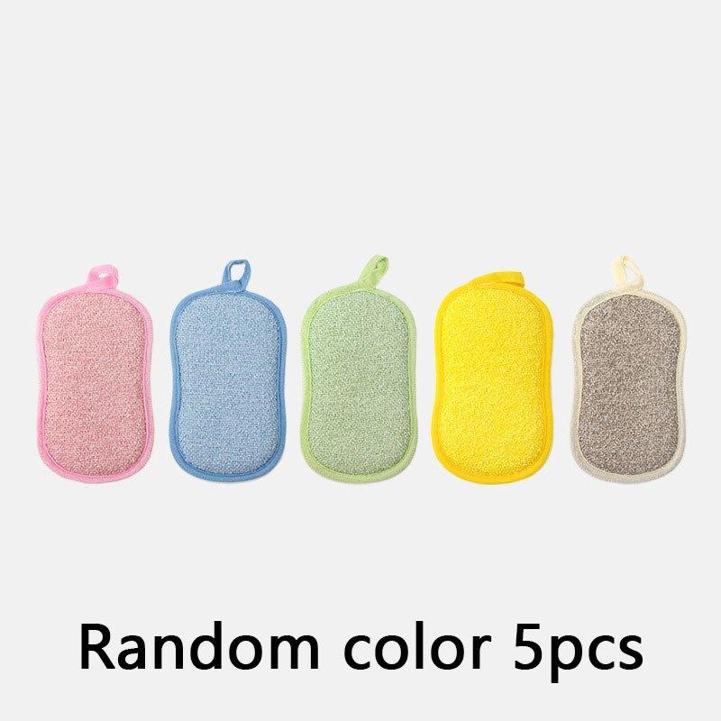 

Многофункциональная полиуретановая губка для мытья, многоразовая, моющаяся кухонная щетка для мытья кастрюль и посуды, не оставляет ворсинок, подходит для ванной комнаты, кухни Random color 5-pack