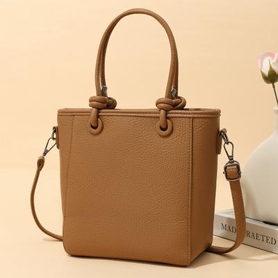 Large Capacity Soft PU Leather Handbag 2025 New Crossbody Shoulder Bag Solid Color Casual Women's Tote Bag Luxury Designer Bags
