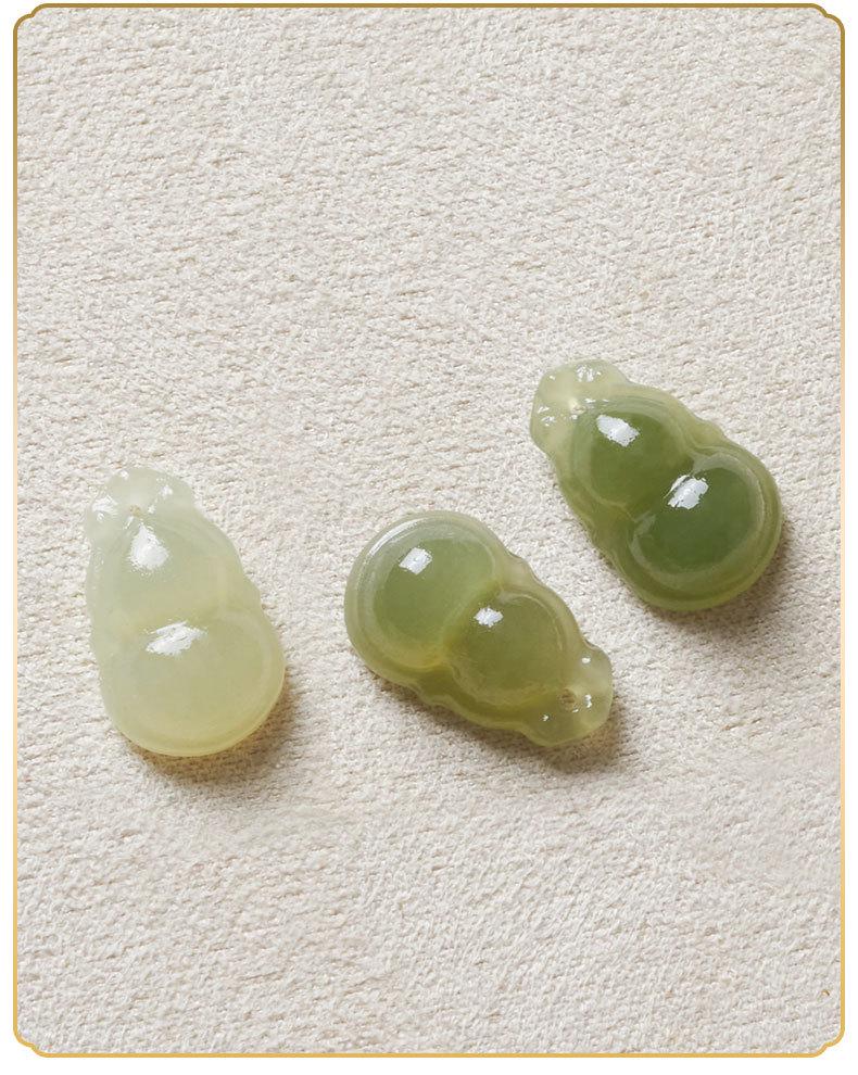 Hetian Jade Gourd Pendant for DIY Jewelry