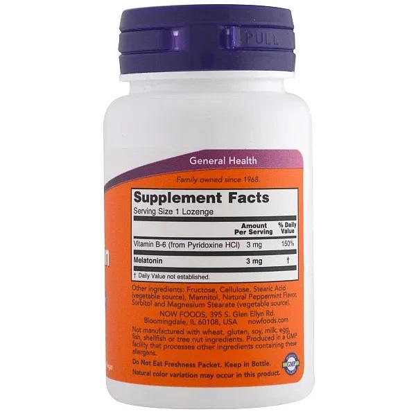 Now Foods MELATONIN 3 mg.