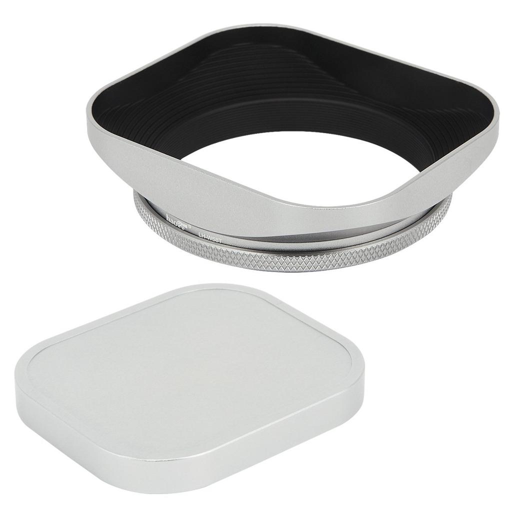 Haoge 58mm Square Metal Mount Lens Hood Shade Cap for 58mm Canon Nikon Leica Leitz Zeiss Voigtlander Nikkor Fujifilm Olympus Lenses and Other 58mm