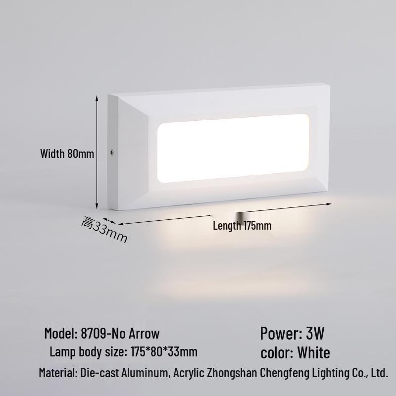 Waterproof LED Step Light for Outdoor Ramps & Corners, Die-Cast Aluminum Plinth Light