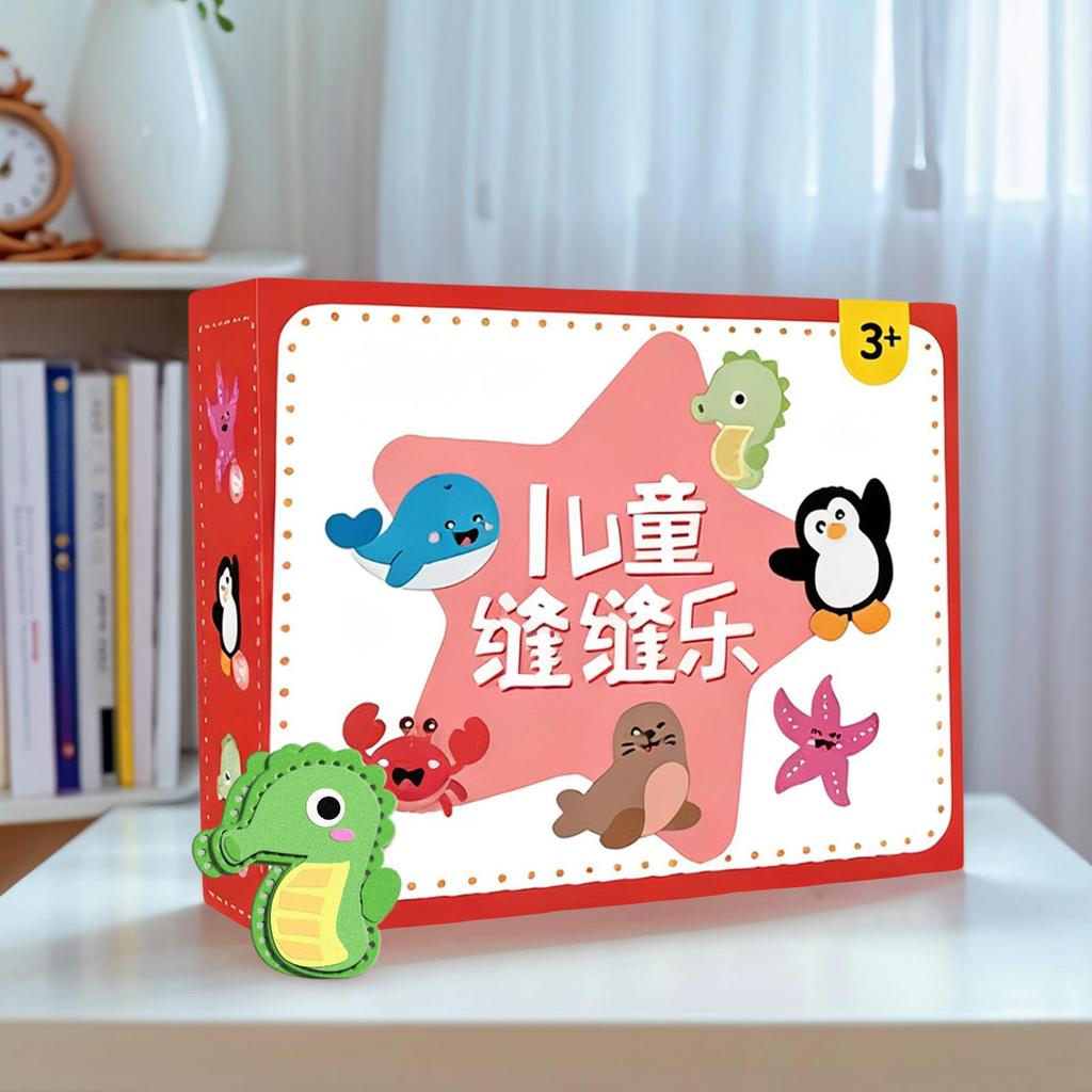 Kids Sewing Crafts Kit Educational Games Handmade Funny Beginner Girls Arts Sewing Kit For Children Toddler Home Travel