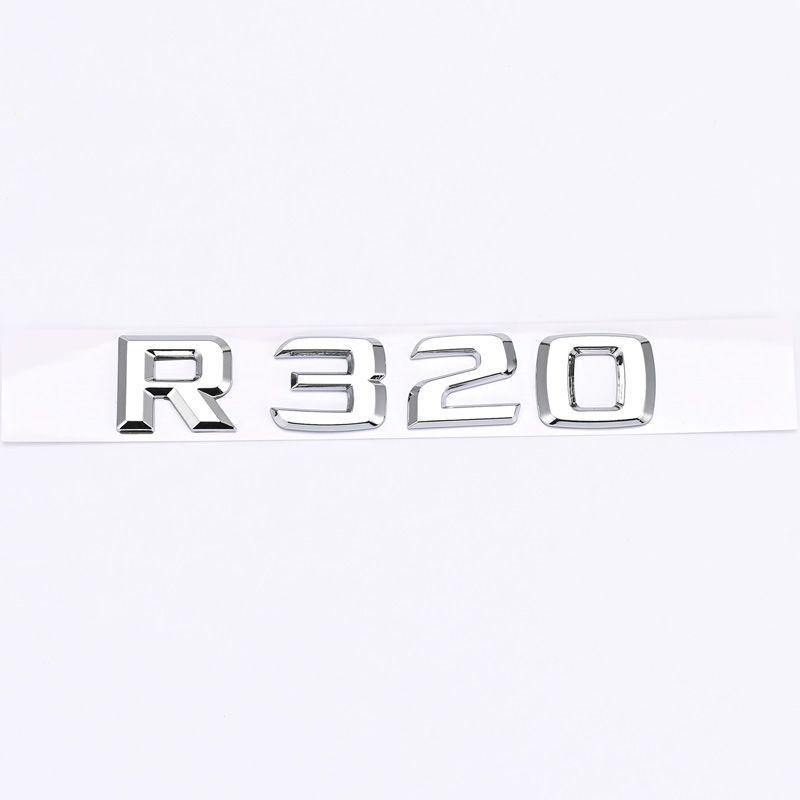 Suitable for Mercedes R300-R500: car stickers, emblems, word marks, modification, rear tail logos, and displacement marks.