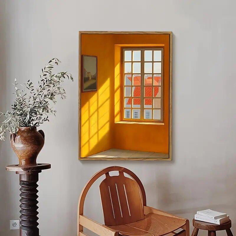 Moderne minimalistische orange dekorative Wandkunst gedruckte Leinwandbilder - Wand Heimdekoration Perfekte Geschenke und Ornamente