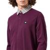 Weekend Offender Mens Walker Checked Collar Long-Sleeved Polo Shirt