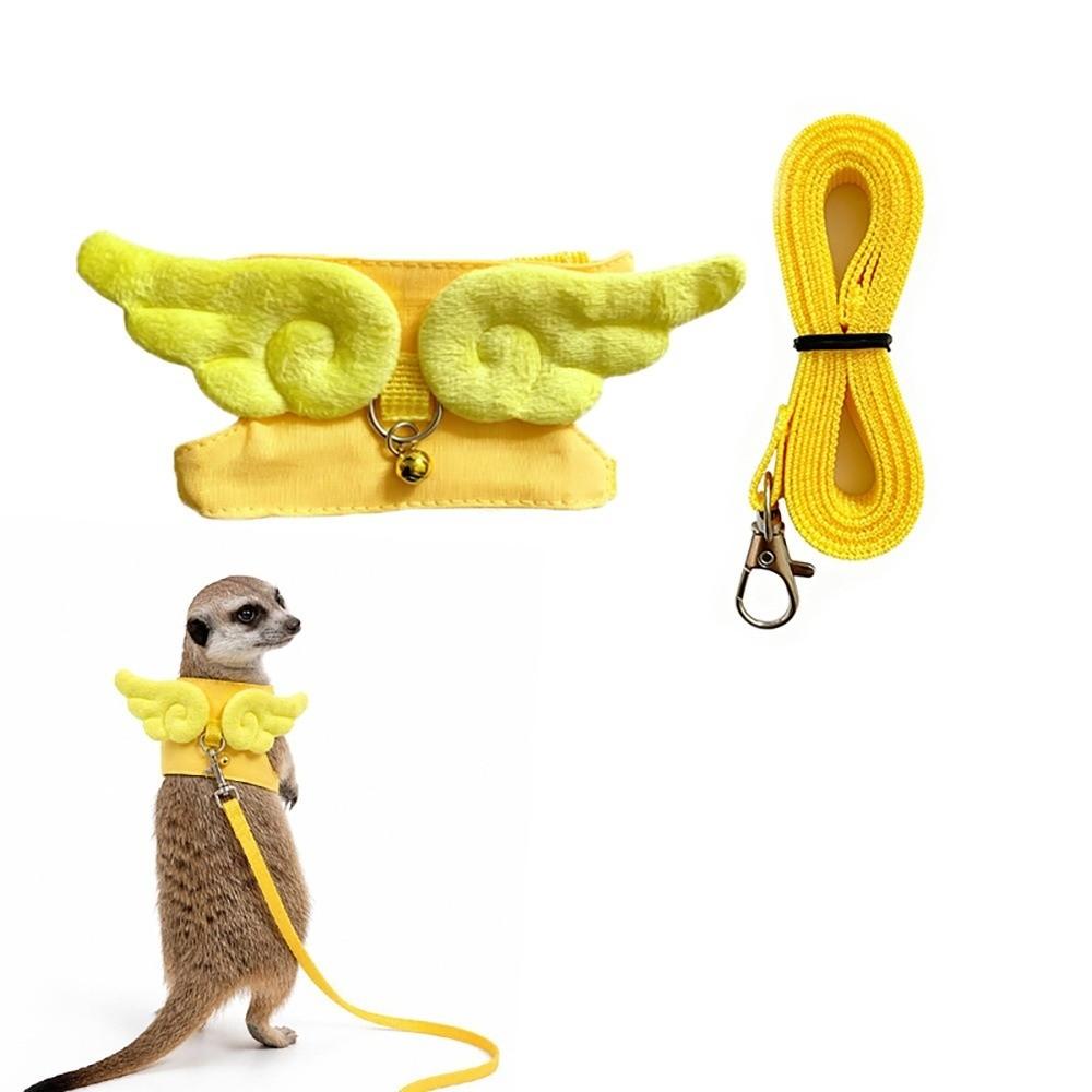 With Wings Small Pet Harness Leash Cartoon Guinea Pig Safety Vest Ferret Vest Harness Travel
