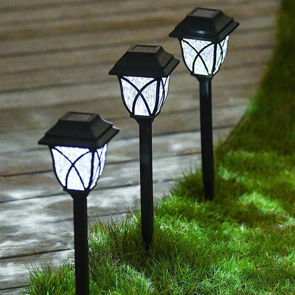 2Pcs Garden Solar Lamp Outdoor Waterproof Pathway Light Garden Lawn Flower Bed Yard Patio Driveway Walkway Path LED Lighting
