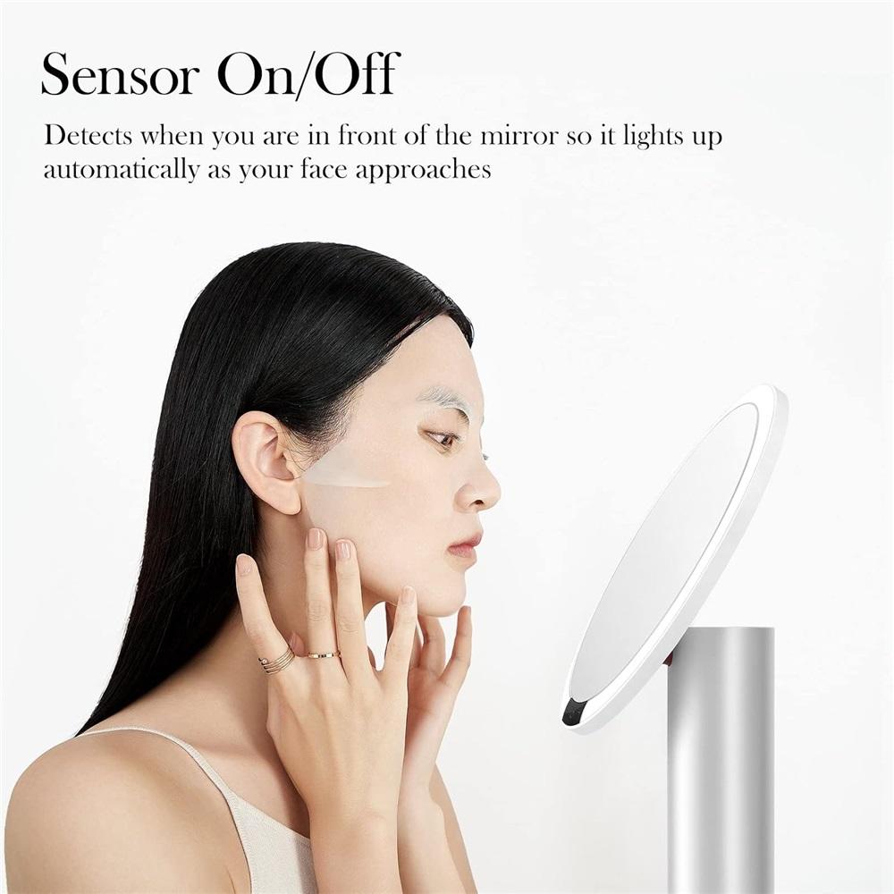 AMIRO Smart Lighted Makeup Mirror with Natural Daylight LED Lights, Black