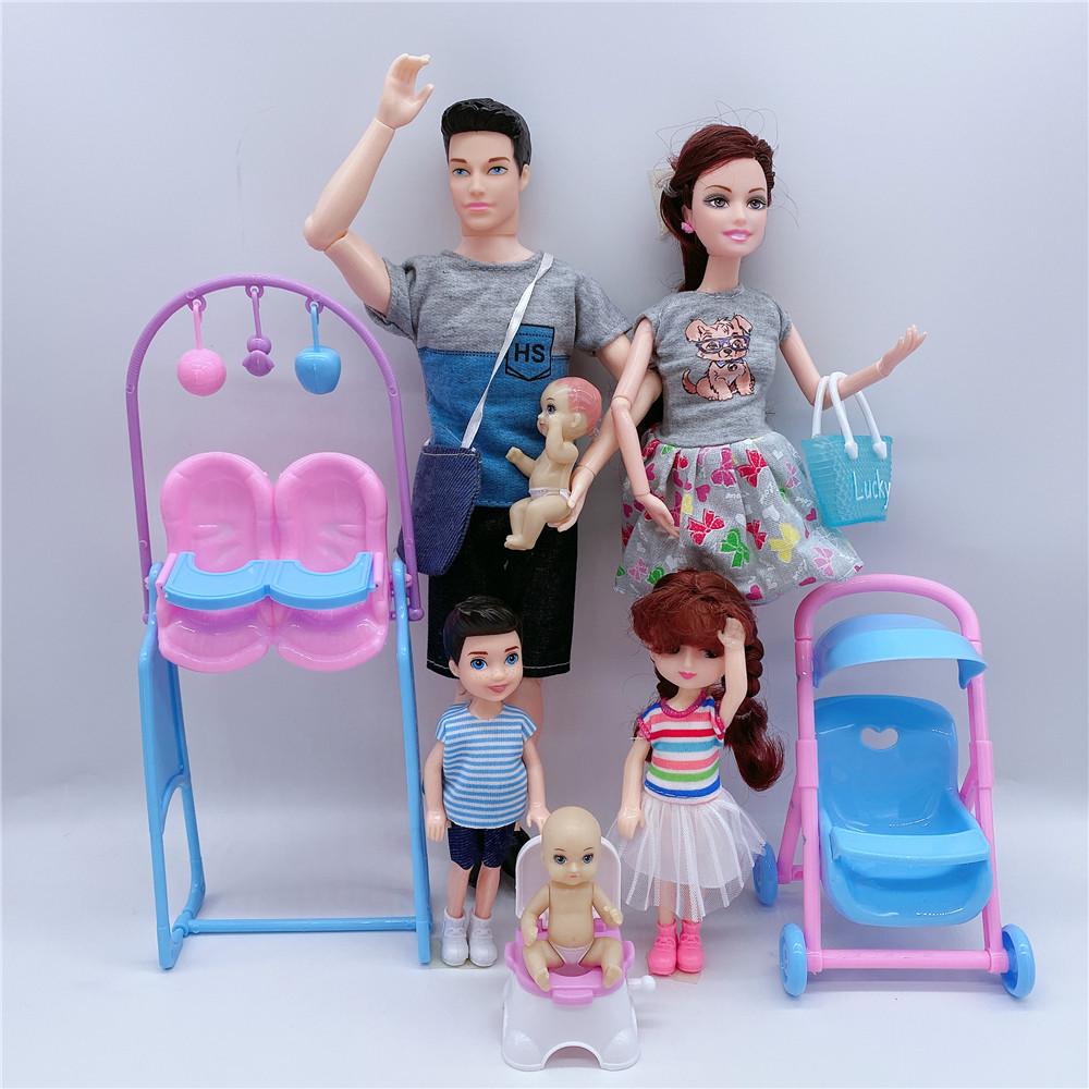 Pregnant Barbie Doll with Baby, Family of Five Set, Perfect Playhouse Gift for Kids