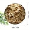 5pcs Jesus' Birth Nativity Scene Wooden Ornament - 2D Baptism & Savior Lamb Design, Perfect for Christmas & All-Season Home Decor