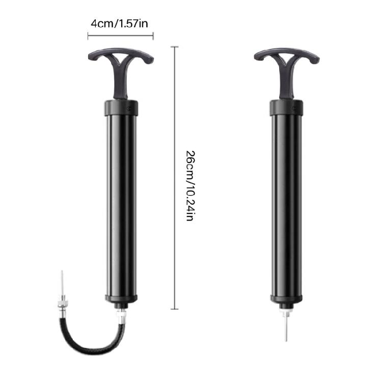 Manual Ball Pumps Portable Air Pumps Bicycles Tire Inflator Sports Ball Pumps with Needle, Hoses, Nozzle Hand Pumps