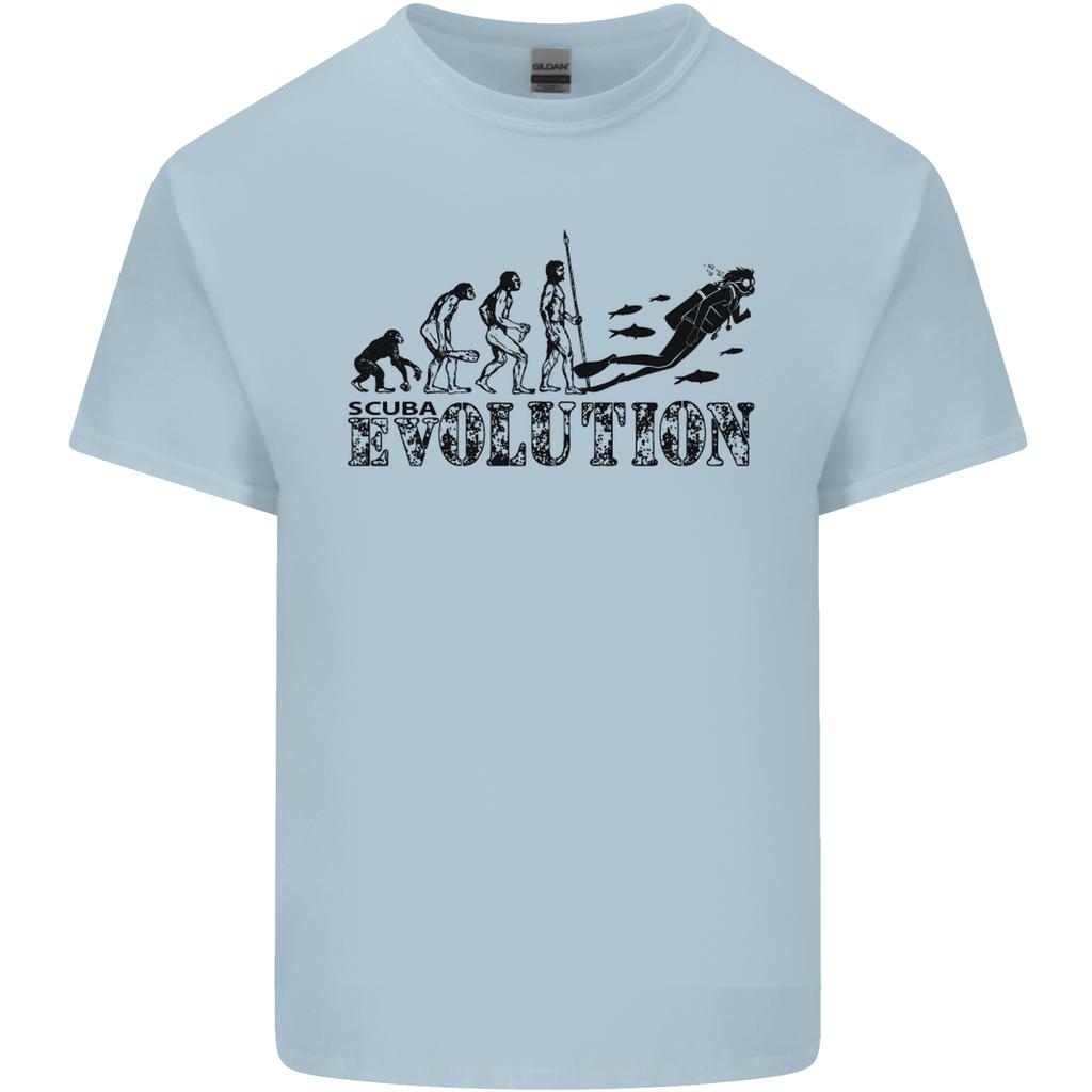 Evolution of a Scuba Diver Diving Funny Unisexs Light Cotton TShirt