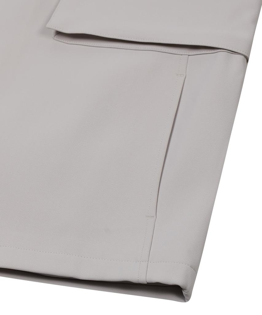 Ironyporno Whiteline 86-Iro241 Monotone Placket Jacket Light Grey