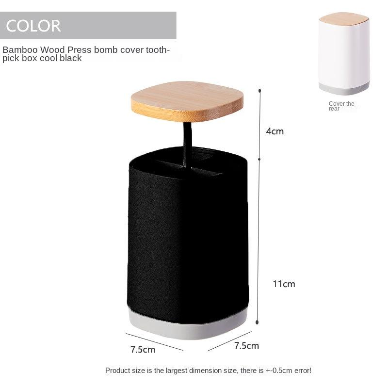 Household Creative Press-type Toothpick Box Large-capacity Grid Toothpick Tube Simple Personality Toothpick Storage Tube