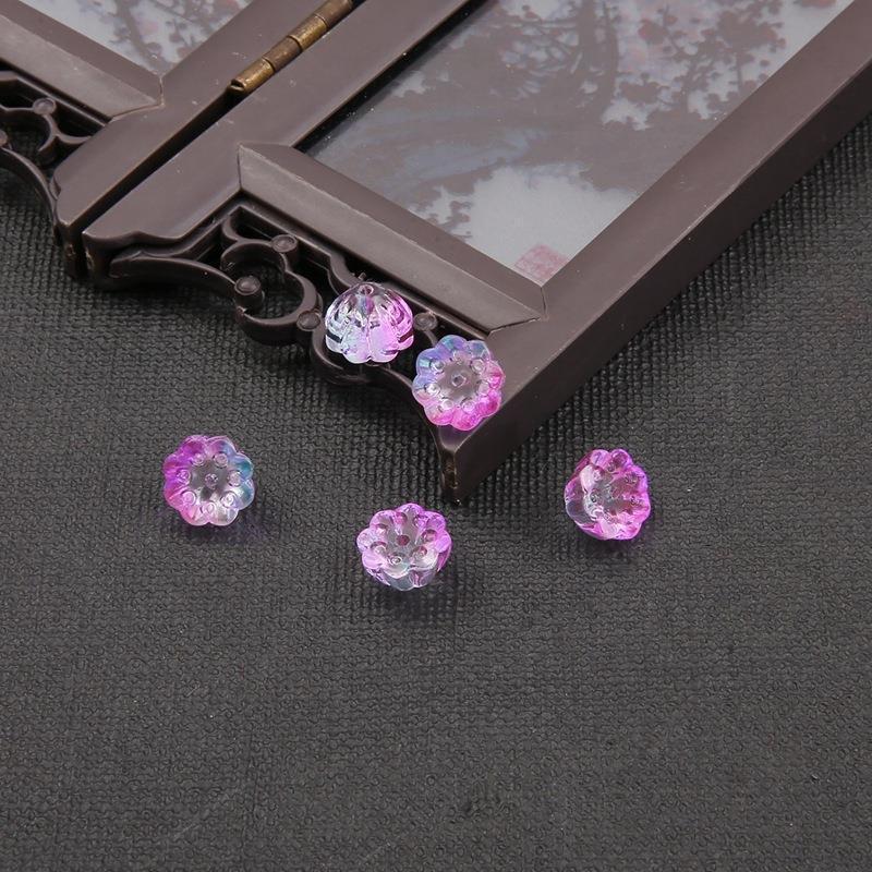 10mm Glass Lotus Seedpod Ancient-Style Hairpin for DIY Hanfu Headwear