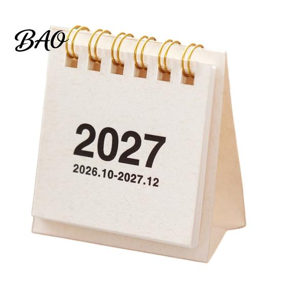 Practical Gift for Students Professionals Mini Desk Calendar 2026-2027, Oct 2026 to Dec 2027 Standing Flip Small Portable Desktop Ornament Calendar,