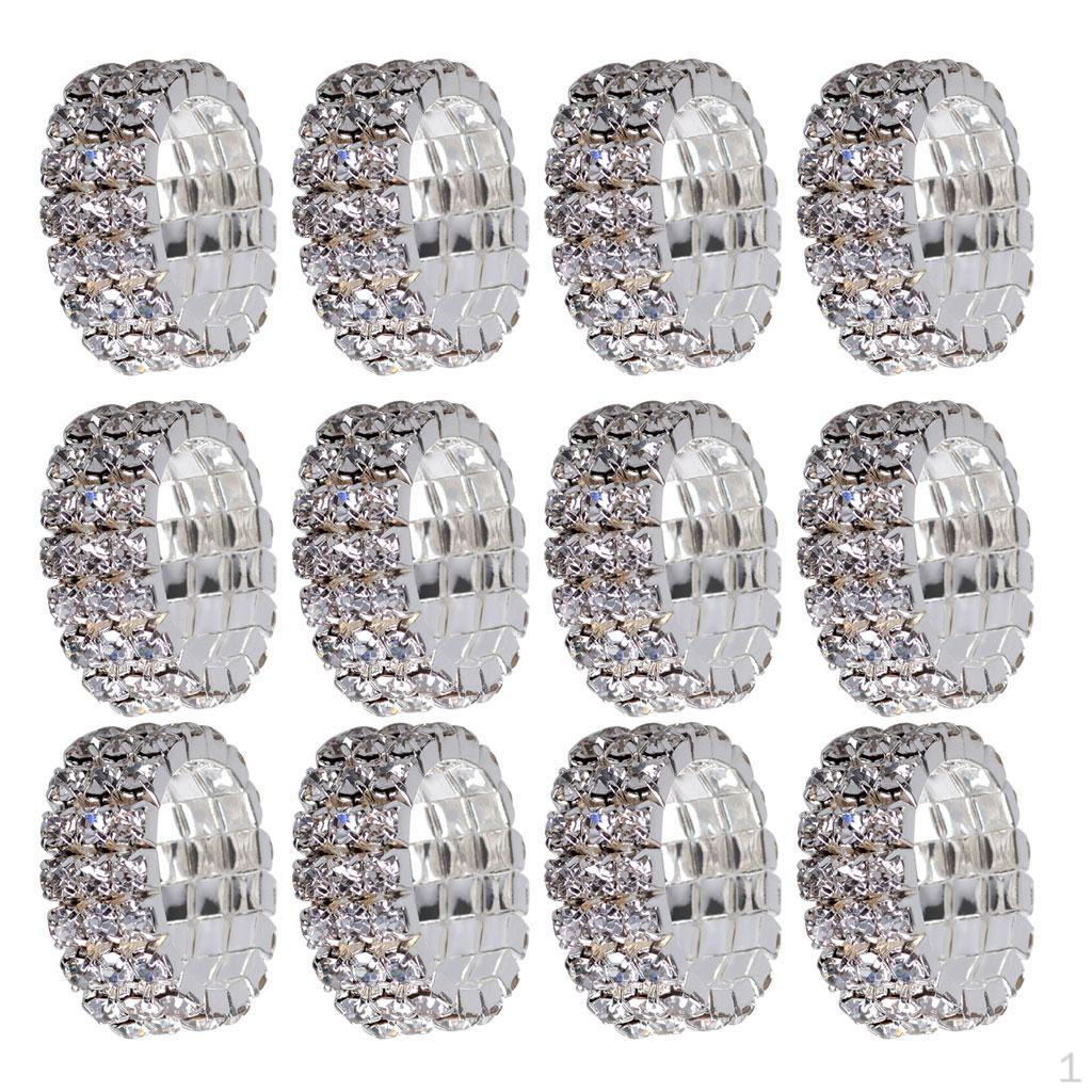 

Crystal Rhinestone Set for Women s Special Events - Pack of 12 White