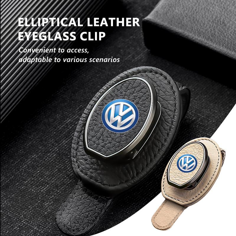 Valve Stems Caps Car Sun Visor Eyeglass Hanger Clip Glasses Holder Card Auto Storage For Volkswagen VW Scirocco Passat Polo B5 BNI8