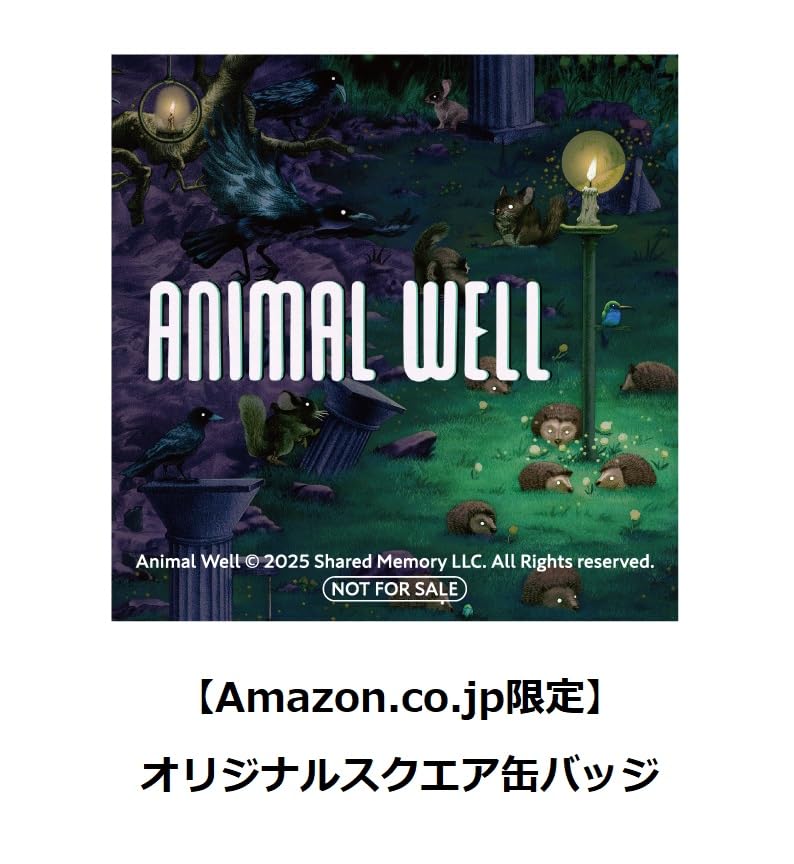 ANIMAL WELL PS5 Original Square Pin Badge Included Labyrinth Exploration Front and Back Jacket Included - Bonus & Bonus Map,