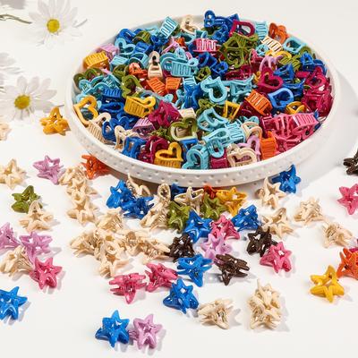 30 Pcs Retro Colorful Star Heart Small Hair Clips For Girls,Hair Decorate Hairpins Barrettes Headwear Kids Hair Accessories