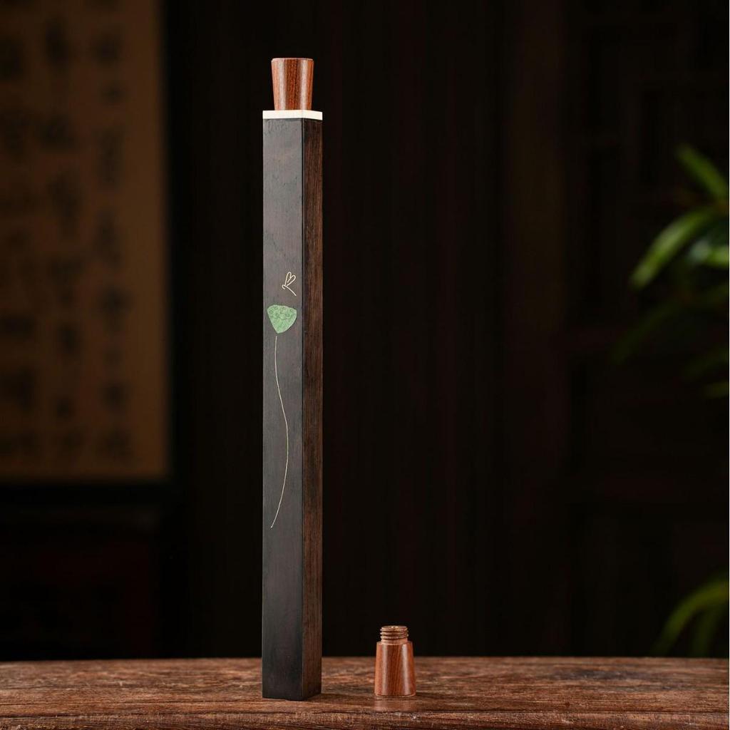 Black Ebony Wood Incense Holder - 10g Pack for Home Use Gift Giving, Elegant Agarwood & Sandalwood, Exquisite Incense Burner