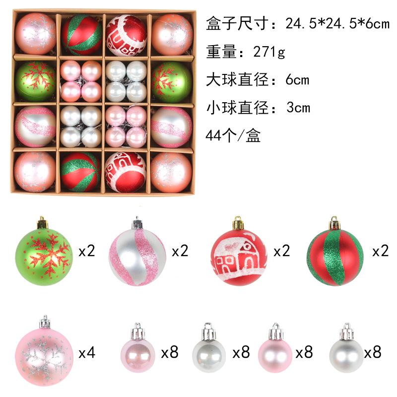 Christmas Tree Balls 6cm 3cm Big Christmas Ball Multicolor Ball Decorations Christmas Tree Ornaments Set for Home Party