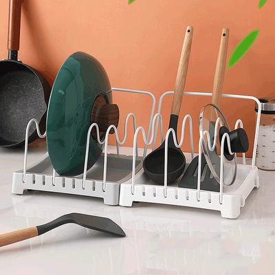 Kitchen  Seat Type Pot And Lid Rack Kitchenware Storage Rack