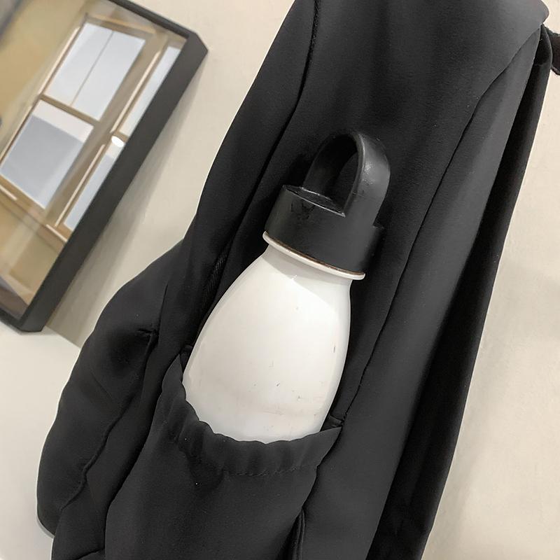 Solid Color Backpack Large Capacity Student School Bag College Style Backpack