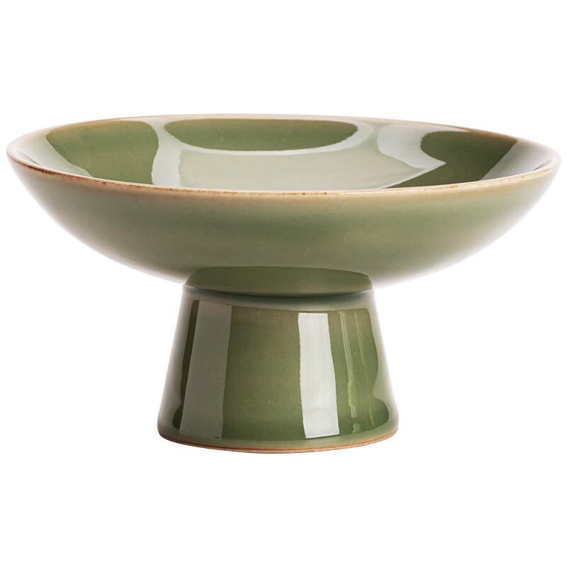 Ceramic High-Footed Snack and Dessert Plate