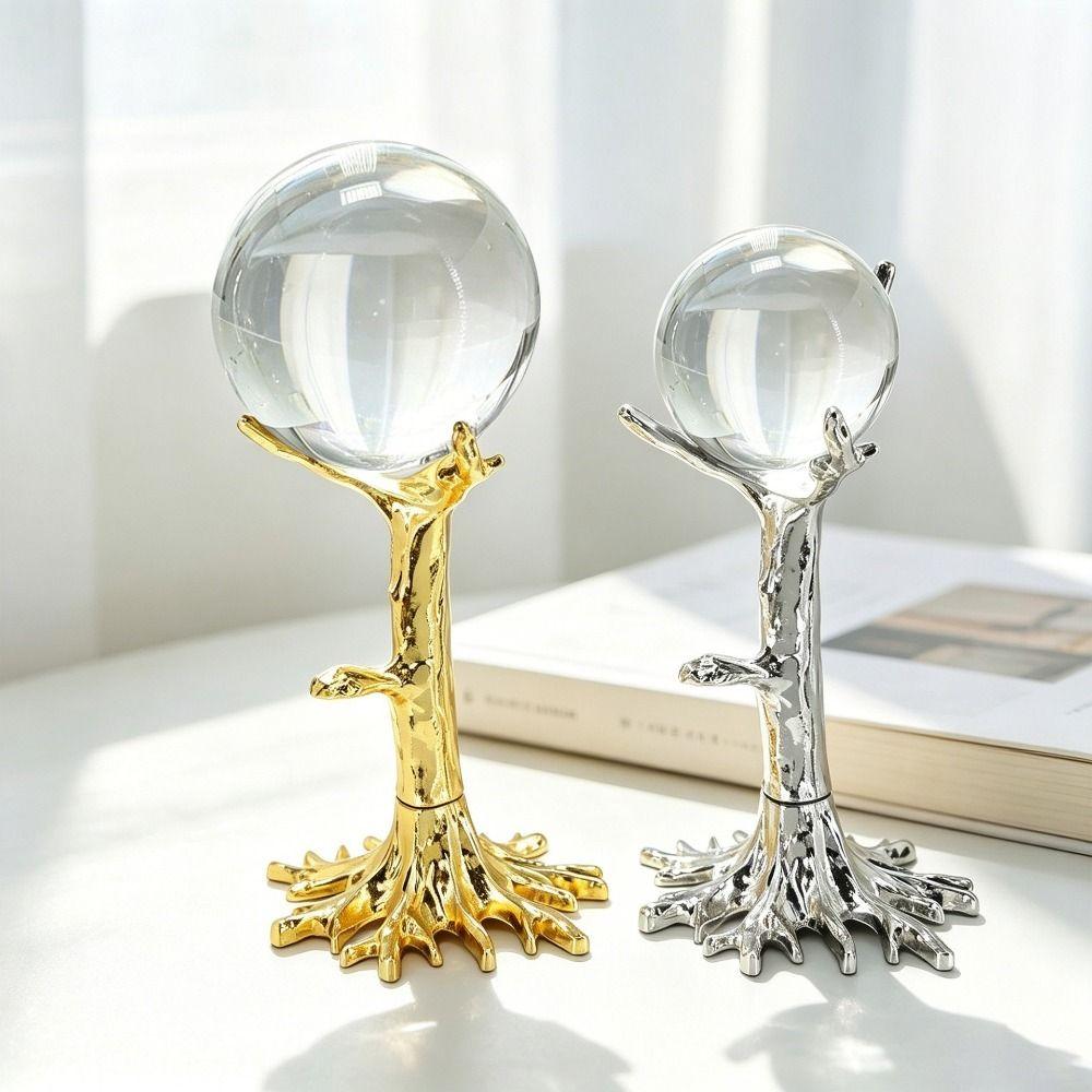 Electroplating Crystal Ball Holder Zinc Zinc Zinc Alloy Crystal Ball Display Stand Living Room