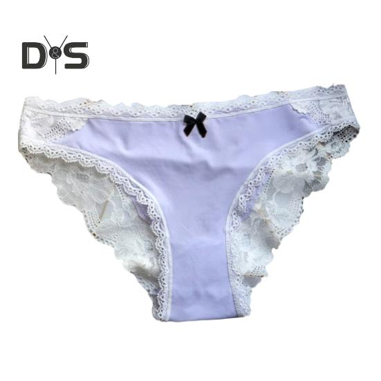 Damen-Unterwäsche aus Eisseide, sexy, niedrige Taille, Spitzenhöschen, nahtlos, unsichtbar, atmungsaktiv, Stretch-Unterhose