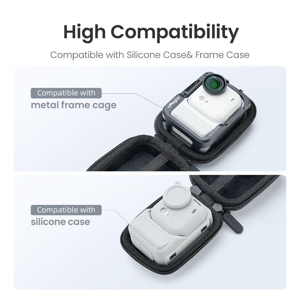 Portable Camera Mini Body Bag Protective Shockproof Carrying Case Lightweight Storage Bag for Insta360 GO Ultra