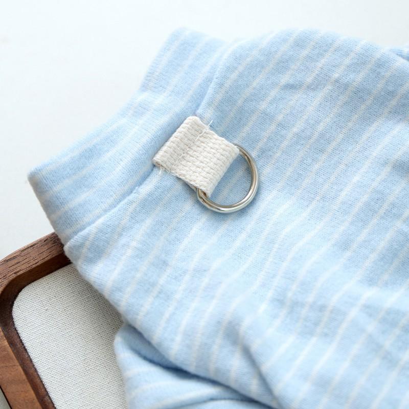 Pet Soft Warm Pajamas With Blue Stripes Hairless Cats Dogs Comfortable Indoor Wear