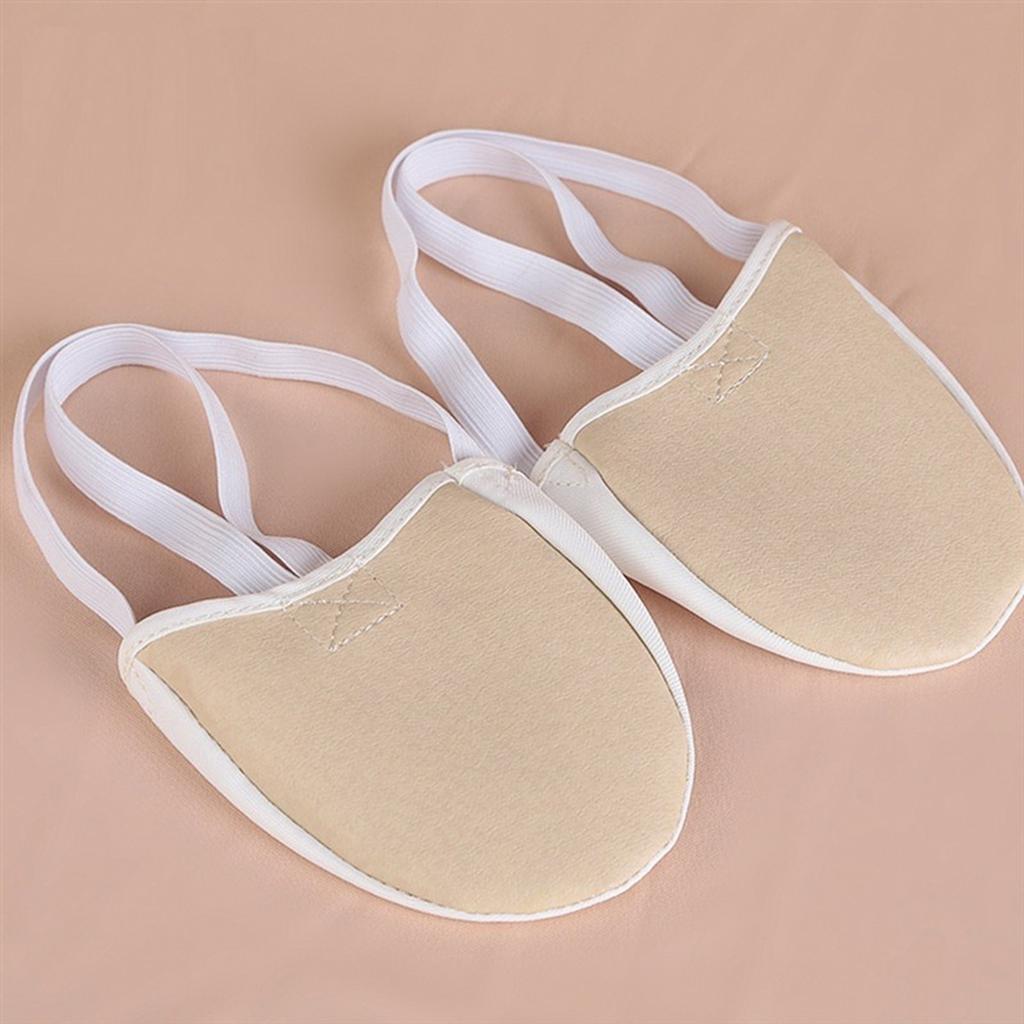 Half Sole Dance Shoes Soft Sole Split Sole for Ballet Pointe and Practice with Elastic Strap Suitable for Adults and Children