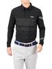 Admiral Golf ADMA282 Men's Performance Arch Logo Long Sleeve Golf Shirt, Black, Size M