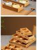 Bamboo Nine-Compartment Snack Tray for Dried Fruits and Hot Pot Side Dishes
