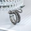 Vintage snake ring - unisex wrap around king cobra index finger ring