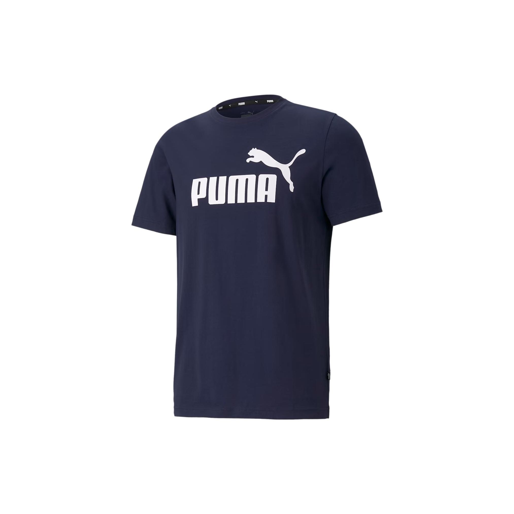 Puma Essentials Logo Tee Men Tops Blue 586666-06 XS