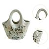 Ceramic Vase Bag Design Flower Arrangement Purse for Flowers Floral Pattern Office Shelf