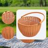Picnic Basket with Handle Imitation Rattan Storage Reusable Compact Organizer for Tabletop