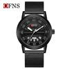OFNS Men's Dual Calendar Waterproof Quartz Watch – Trendy, Simple Design with Large Round Dial