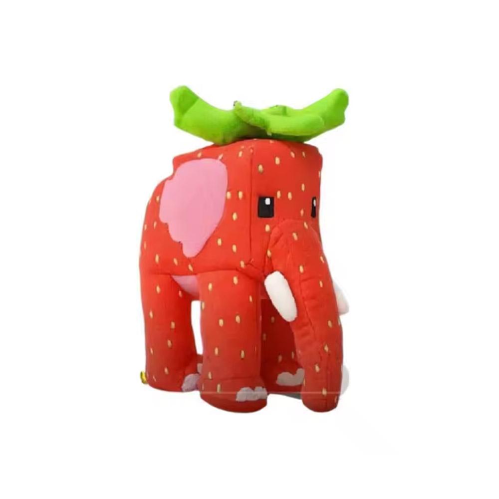 Плюшевая игрушка Слон-Клубника - Мягкая игрушка, Уникальный дизайн-фьюжн Фрукт-Животное, Мягкая плюшевая ткань