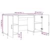 VidaXL Bureau gris béton 140x50x75 cm bois d'ingénierie 829560