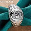 Orologio URMYLADY Argento Sterling 925 Zircone Rotondo Anello 6-10 Per Donne Gioielli Moda Charm