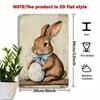 Vintage Easter Bunny Metal Tin Sign Wall Art Decor