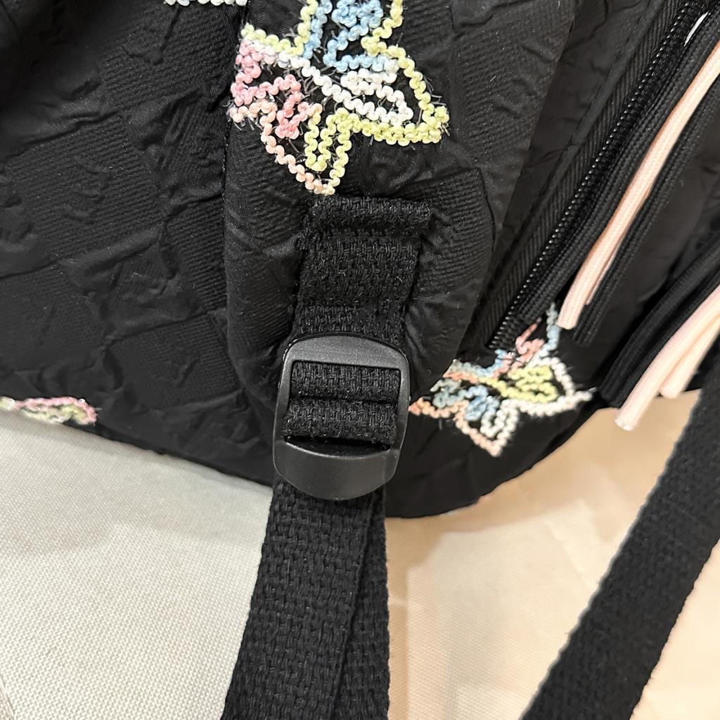 Schoolbag New High-value Fresh and Sweet Color Butterfly Backpack Women's Diamond Design Backpack College Student Class Schoolbag